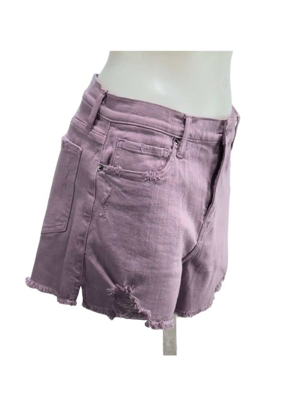 Pistola Womens Lavender Distressed Denim Shorts With Frayed Hem Size 30 - Picture 9 of 10